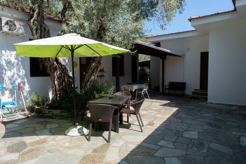 The guesthouse grounds